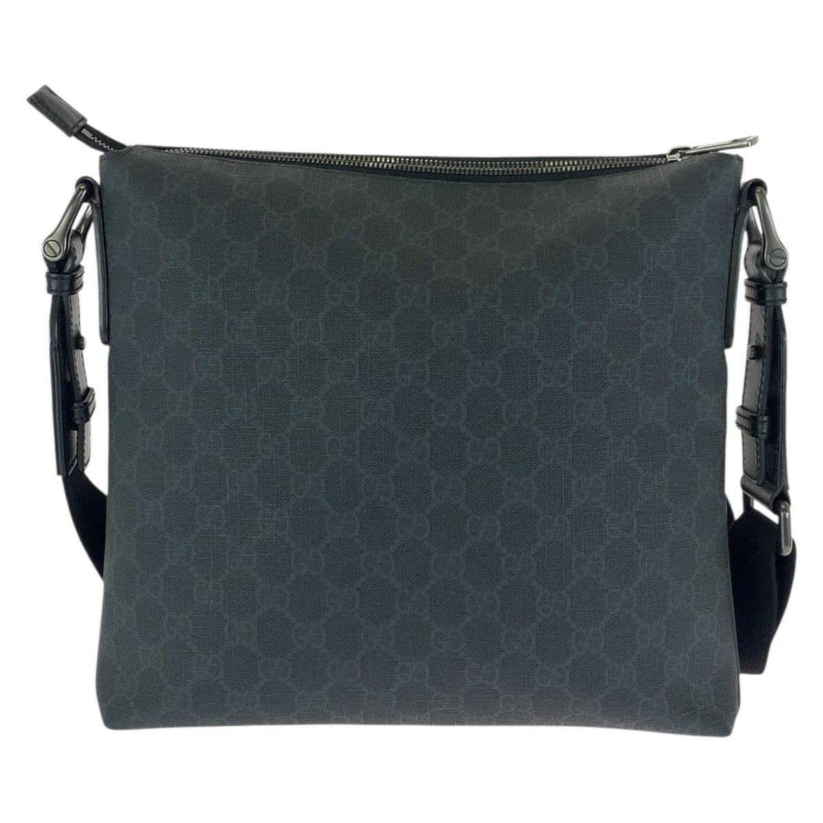 23171
GUCCI グッチ ブラック 黒 ガンメタ金具 GGスプリームキャンバス / レザー 322279 ショルダーバッグ メッセンジャーバッグ メンズ ABP56