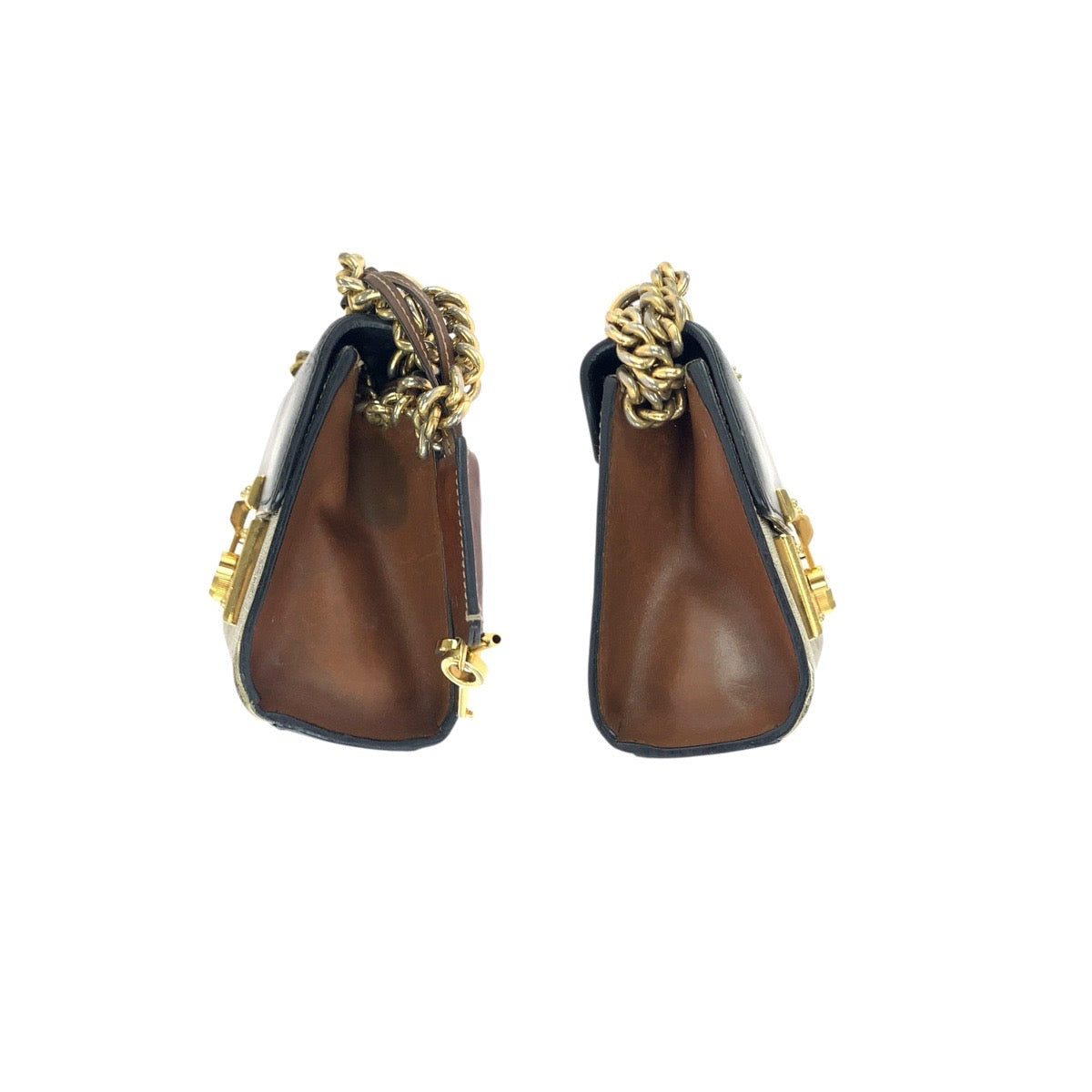 23343
GUCCI グッチ パドロック ベージュ ブラック ゴールド金具 GGスプリームキャンバス / レザー 409487 チェーンショルダーバッグ レディース AB48