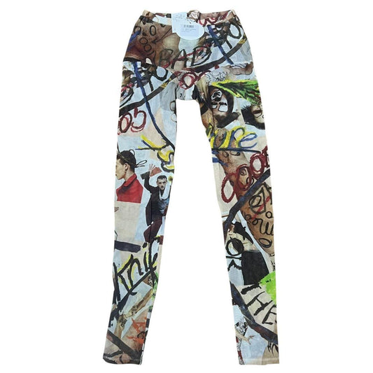 Vivienne Westwood ヴィヴィアンウエストウッド 総柄 落書き マルチカラー コットン / ナイロン / ポリウレタン パンツ レギンス レディース SA