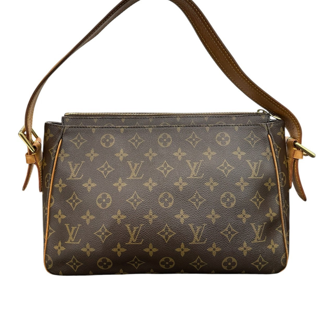 LOUIS VUITTON ルイヴィトン モノグラム ヴィバシテGM ブラウン レザー / スウェード M51163 ショルダーバッグ レディース ABP
