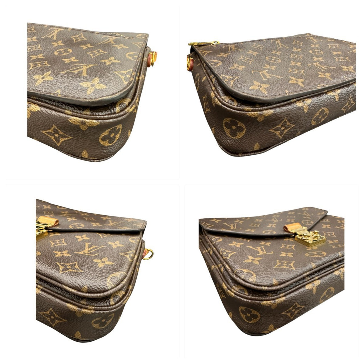 LOUIS VUITTON ルイヴィトン モノグラム ポシェットメティスMM ブラウン PVC M44875 ショルダーバッグ ハンドバッグ レディース A