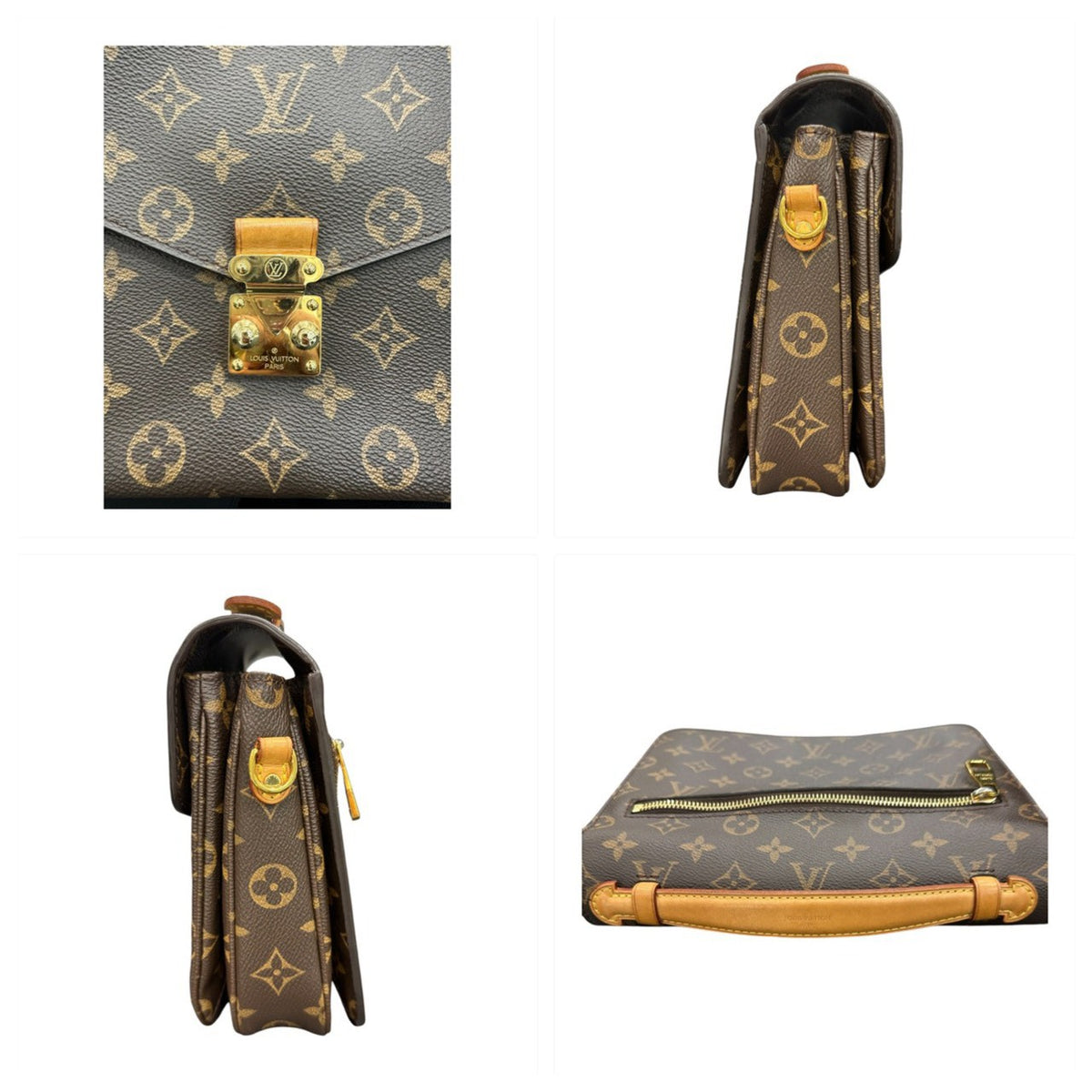 LOUIS VUITTON ルイヴィトン モノグラム ポシェットメティスMM ブラウン PVC M44875 ショルダーバッグ ハンドバッグ レディース A