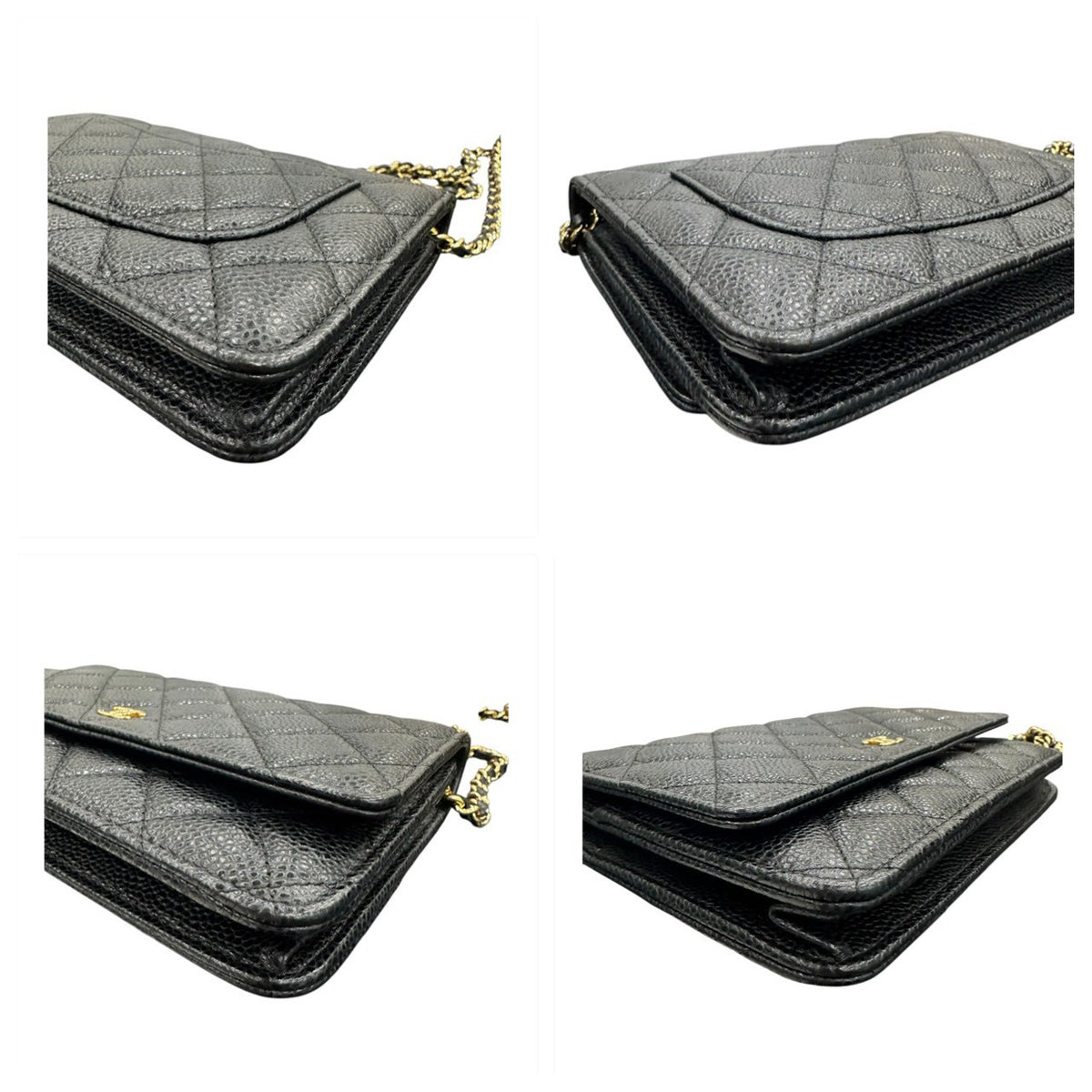 CHANEL シャネル キャビアスキン マトラッセ ブラック ゴールド金具 カーフ AP0250 ショルダーバッグ レディース A