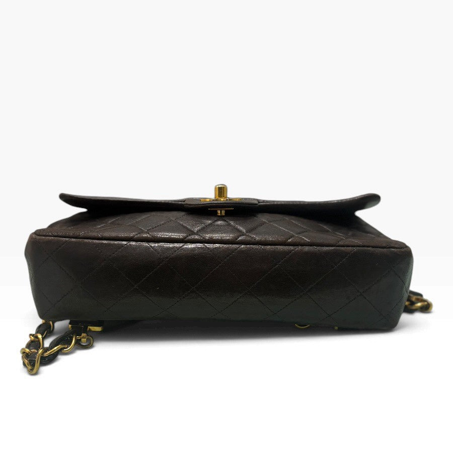 CHANEL シャネル マトラッセ ラムスキン ブラック ゴールド金具 レザー リュック レディース B