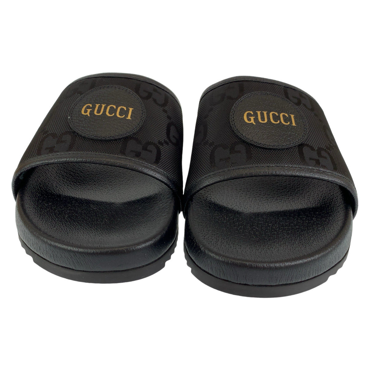 H-00576
GUCCI グッチ GG柄 スライドサンダル サイズ10 ブラック 黒 PVC サンダル フラットサンダル  メンズ