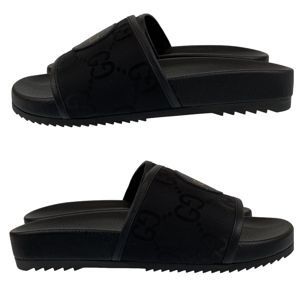 H-00577
GUCCI グッチ GG柄 スライドサンダル サイズ11 ブラック 黒 PVC サンダル ビーチサンダル  メンズ