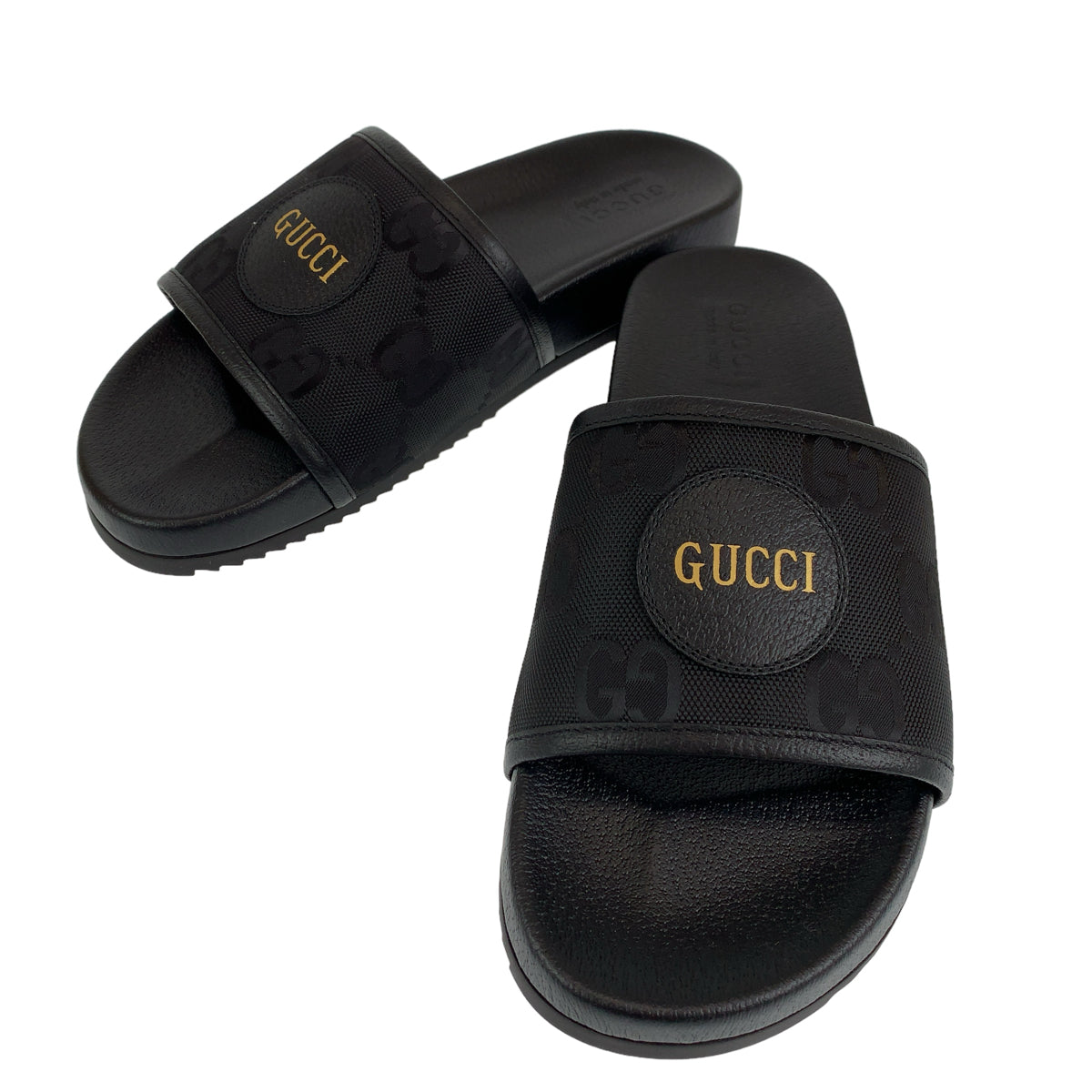 H-00577
GUCCI グッチ GG柄 スライドサンダル サイズ11 ブラック 黒 PVC サンダル ビーチサンダル  メンズ