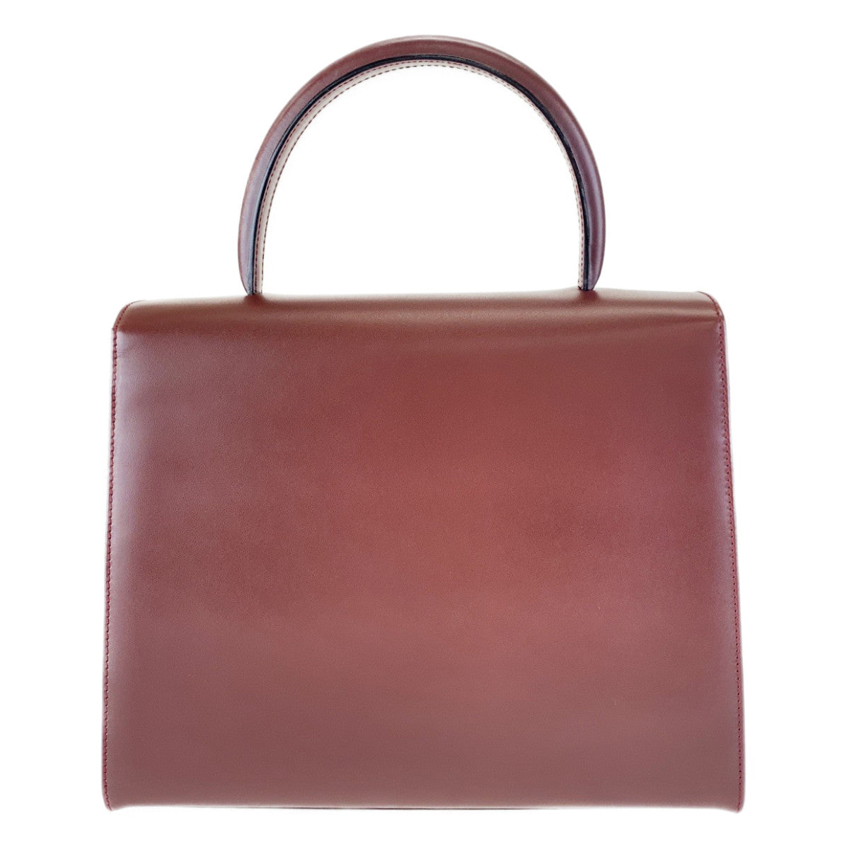 H-0017
CARTIER カルティエ マストライン ボルドー ワインレッド レザー ハンドバッグ トートバッグ  レディース