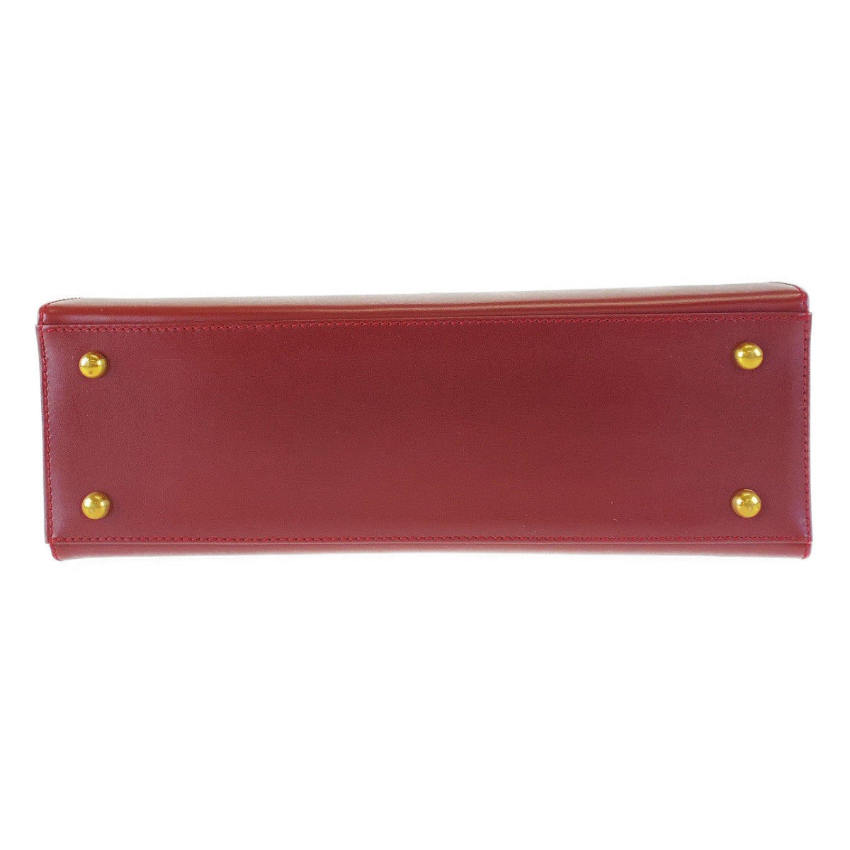 H-0017
CARTIER カルティエ マストライン ボルドー ワインレッド レザー ハンドバッグ トートバッグ  レディース