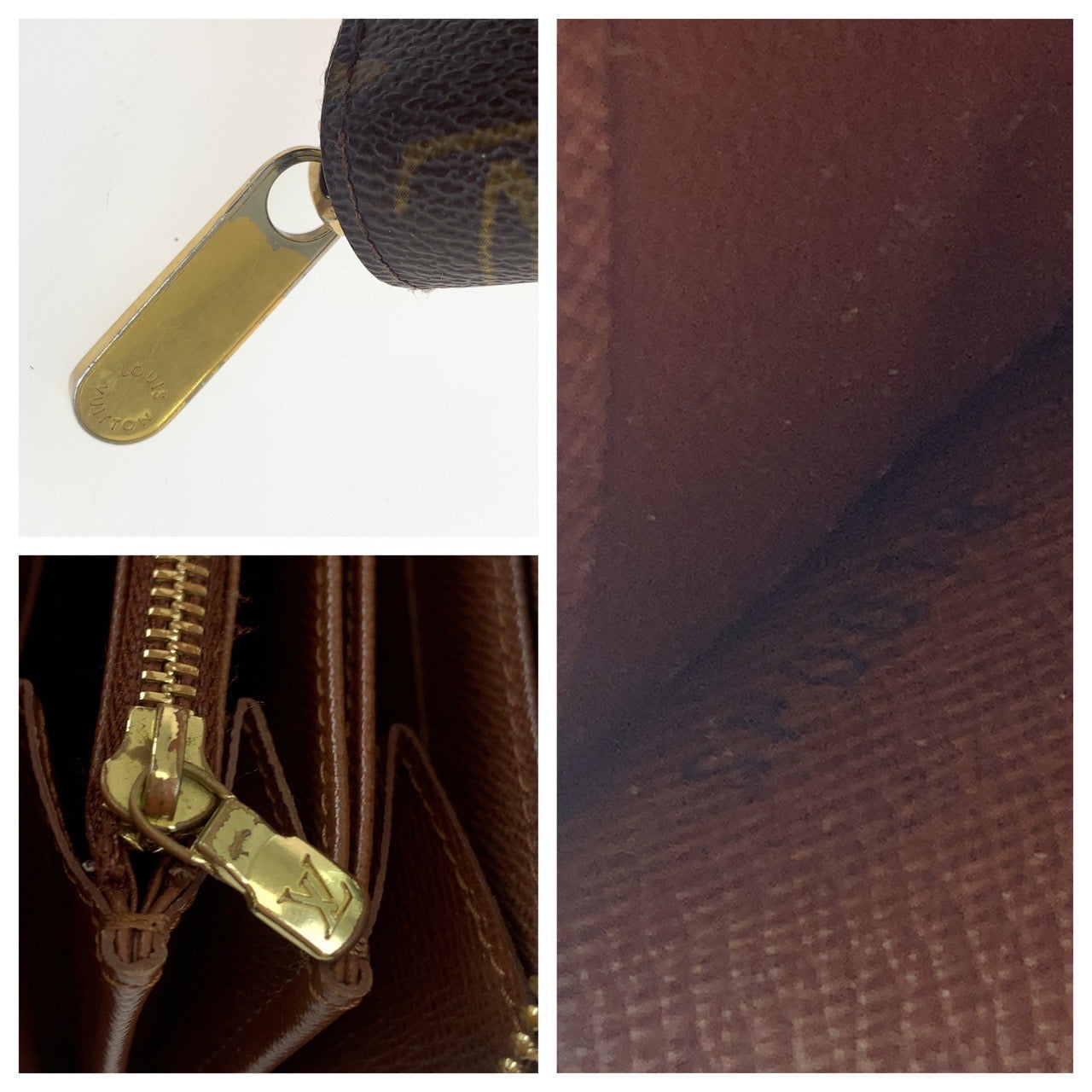H-0023
LOUIS VUITTON ルイヴィトン モノグラム ジッピーウォレット 男女兼用 ブラウン レザー M60017 長財布 ラウンドファスナー ラウンドジップ  メンズ