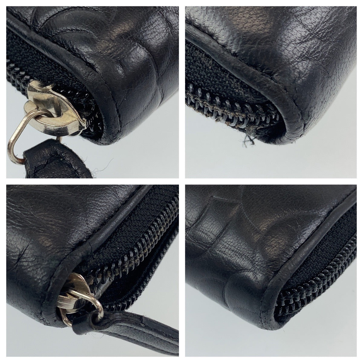 B-077
CHANEL シャネル カメリアライン ココマーク ブラック ゴールド ラムスキン 長財布 札入れ  レディース