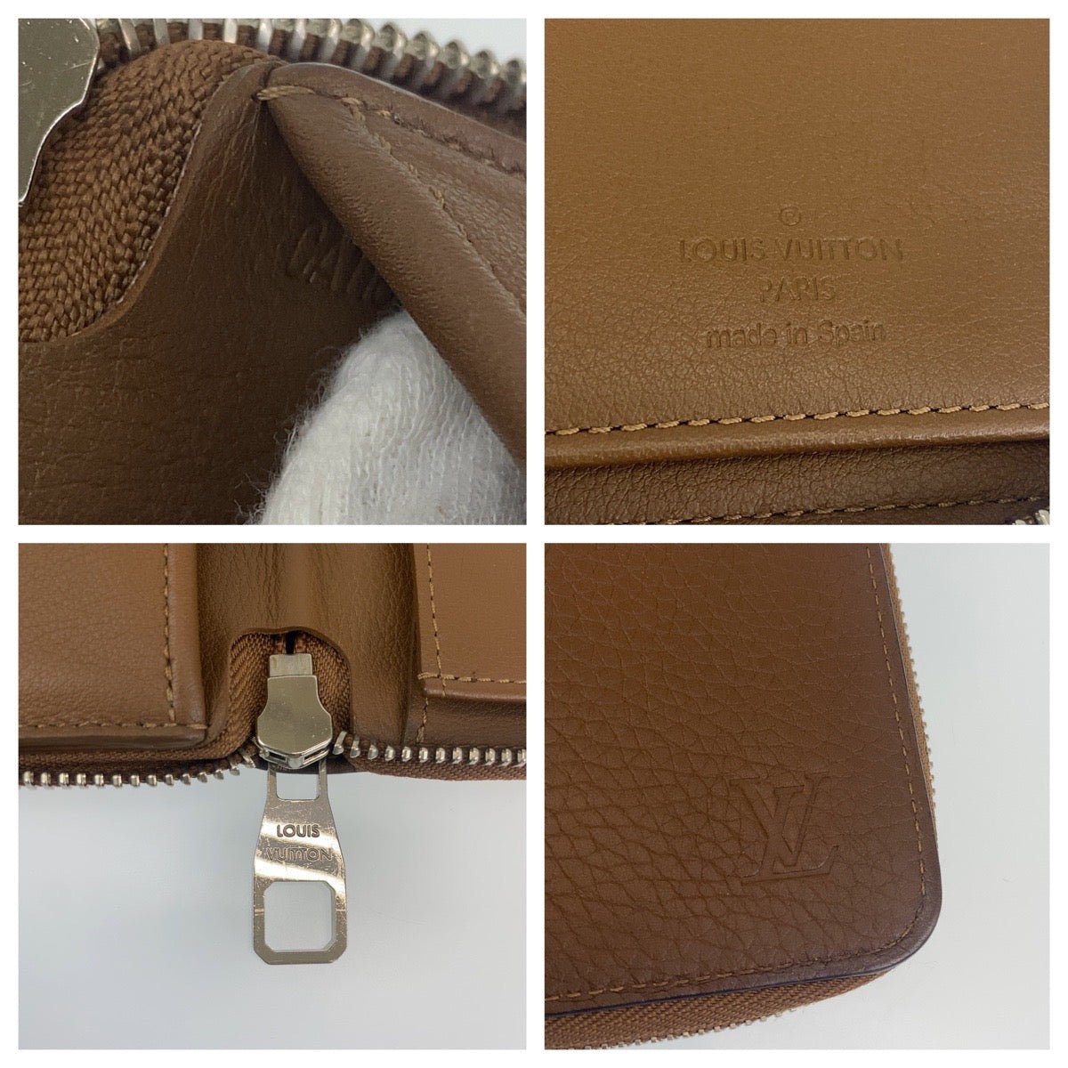 H-0038
LOUIS VUITTON ルイヴィトン トリヨン ジッピーウォレット ヴェルティカル ブラウン シルバー レザー M58864 長財布 ラウンドファスナー ラウンドジップ  メンズ