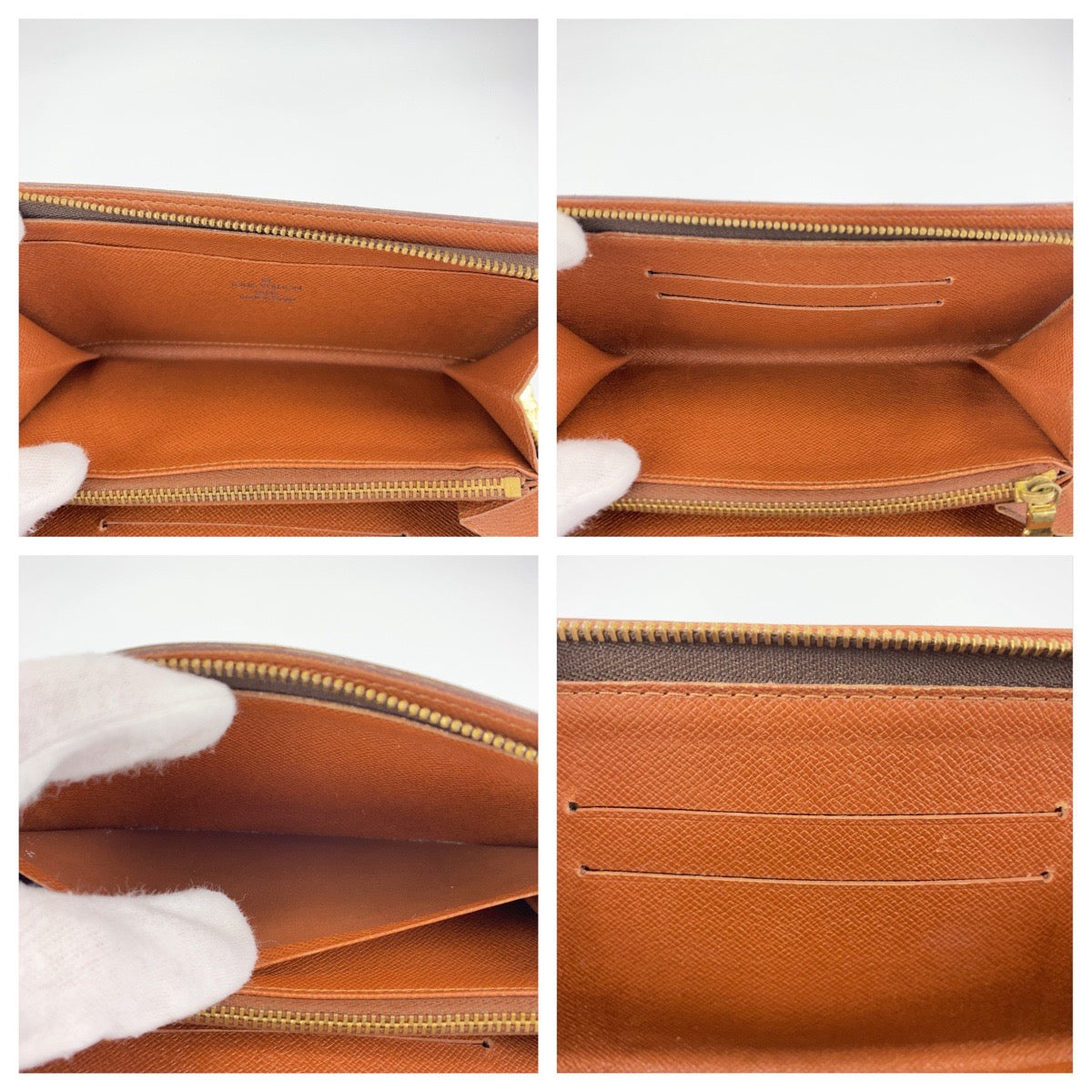 B-062
LOUIS VUITTON ルイヴィトン モノグラム ポルト モネ ジップ ブラウン レザー M61727 長財布 ラウンドファスナー ラウンドジップ  レディース