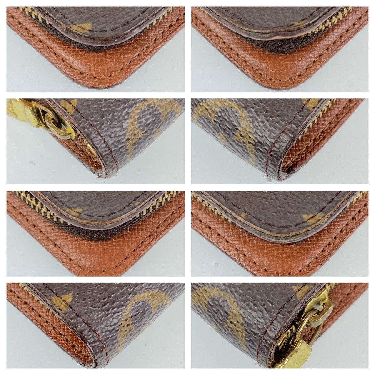 B-062
LOUIS VUITTON ルイヴィトン モノグラム ポルト モネ ジップ ブラウン レザー M61727 長財布 ラウンドファスナー ラウンドジップ  レディース