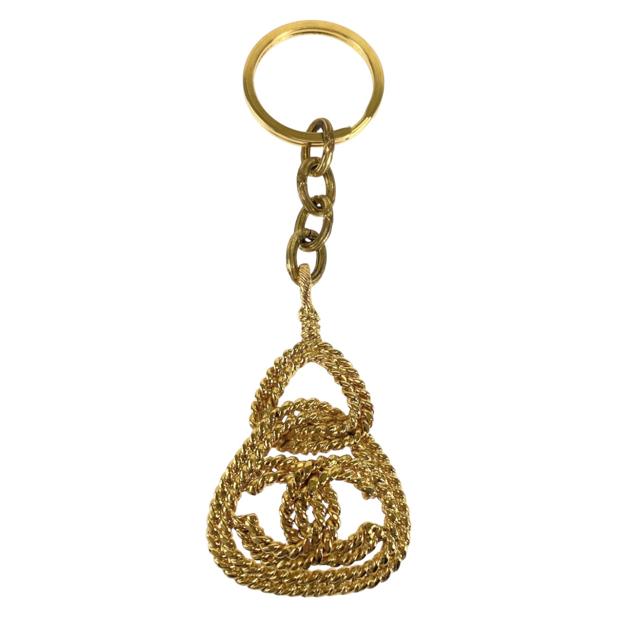 B-076
CHANEL シャネル ココマーク ゴールド 金 メタル キーホルダー キーチャーム  レディース