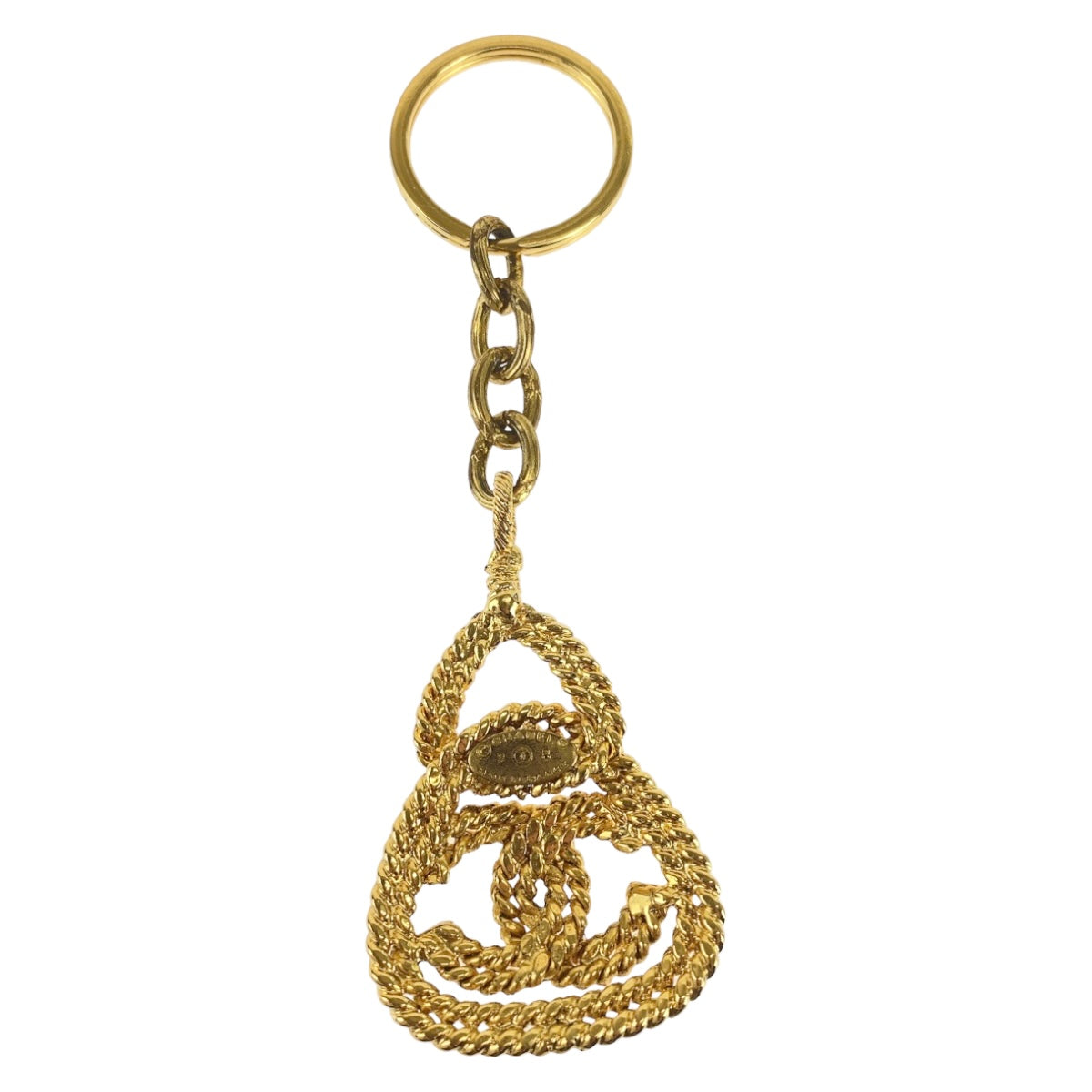 B-076
CHANEL シャネル ココマーク ゴールド 金 メタル キーホルダー キーチャーム  レディース