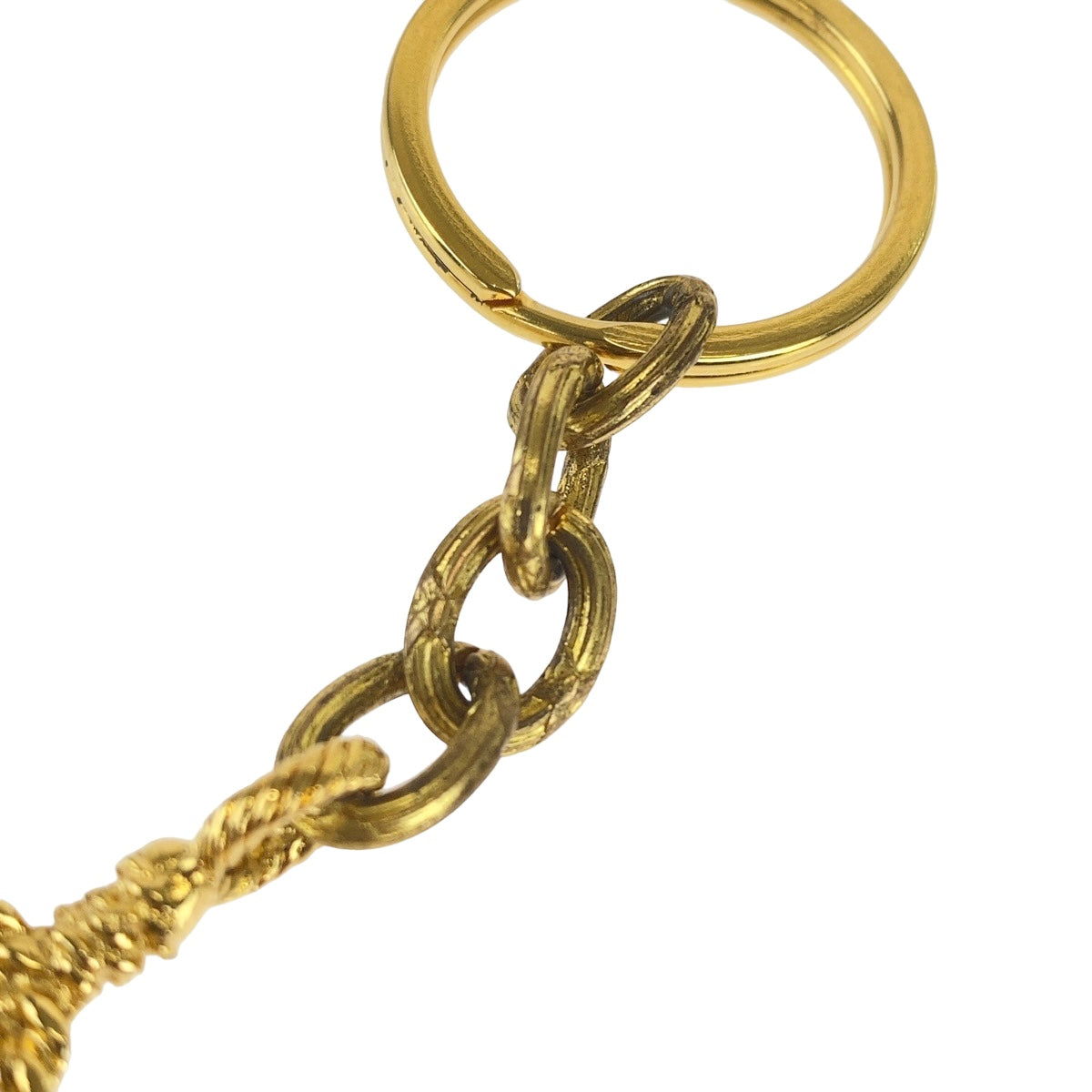 B-076
CHANEL シャネル ココマーク ゴールド 金 メタル キーホルダー キーチャーム  レディース