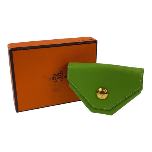 B-092
HERMES エルメス ル・ヴァンキャトル アップルグリーン ライトグリーン 緑 ヴォースイフト 小銭入れ スモールウォレット コインケース □A刻印  メンズ