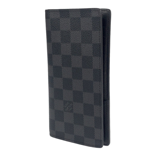 B-058
LOUIS VUITTON ルイヴィトン ダミエ グラフィット ポルトフォイユ ブラザ ブラック 黒 レザー N62665 長財布 札入れ  メンズ