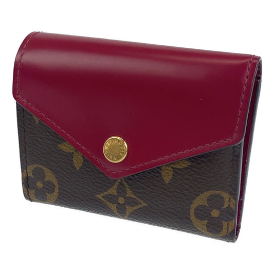 B-057
LOUIS VUITTON ルイヴィトン ポルトフォイユ ゾエ ブラウン 茶 ワインレッド PVC 財布 コンパクトウォレット  レディース