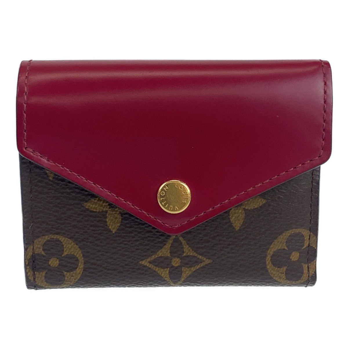 B-057
LOUIS VUITTON ルイヴィトン ポルトフォイユ ゾエ ブラウン 茶 ワインレッド PVC 財布 コンパクトウォレット  レディース