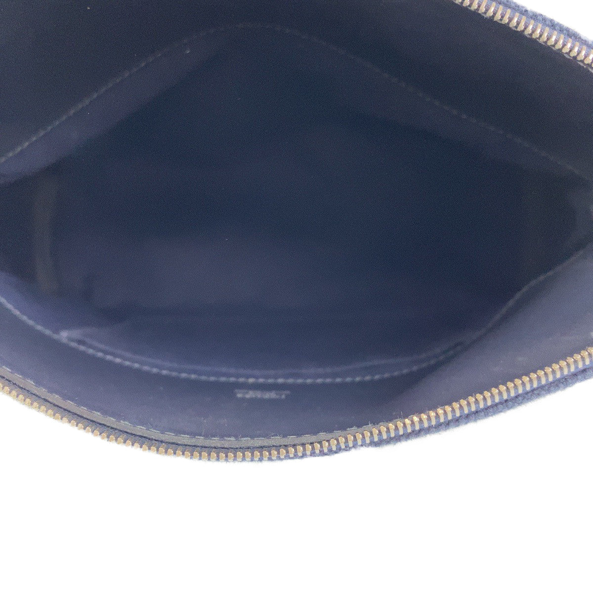 B-091
HERMES エルメス ボリード ポーチ ネイビー  シルバー金具 紺 キャンバス ポーチ クラッチバッグ □J刻印  レディース