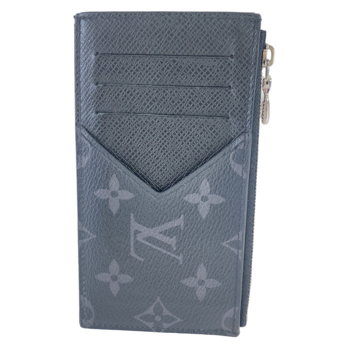 B-055
LOUIS VUITTON ルイヴィトン タイガラマ コインカード ホルダー ブラック 黒 シルバー金具 PVC M30271 コインケース コンパクトウォレット  メンズ