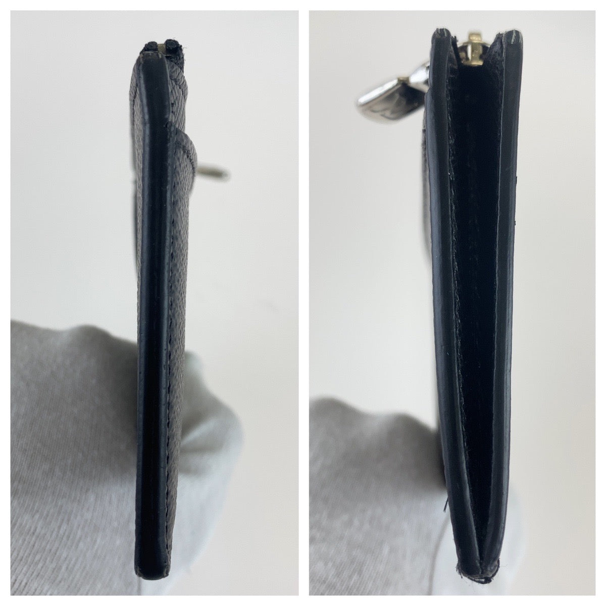 B-055
LOUIS VUITTON ルイヴィトン タイガラマ コインカード ホルダー ブラック 黒 シルバー金具 PVC M30271 コインケース コンパクトウォレット  メンズ
