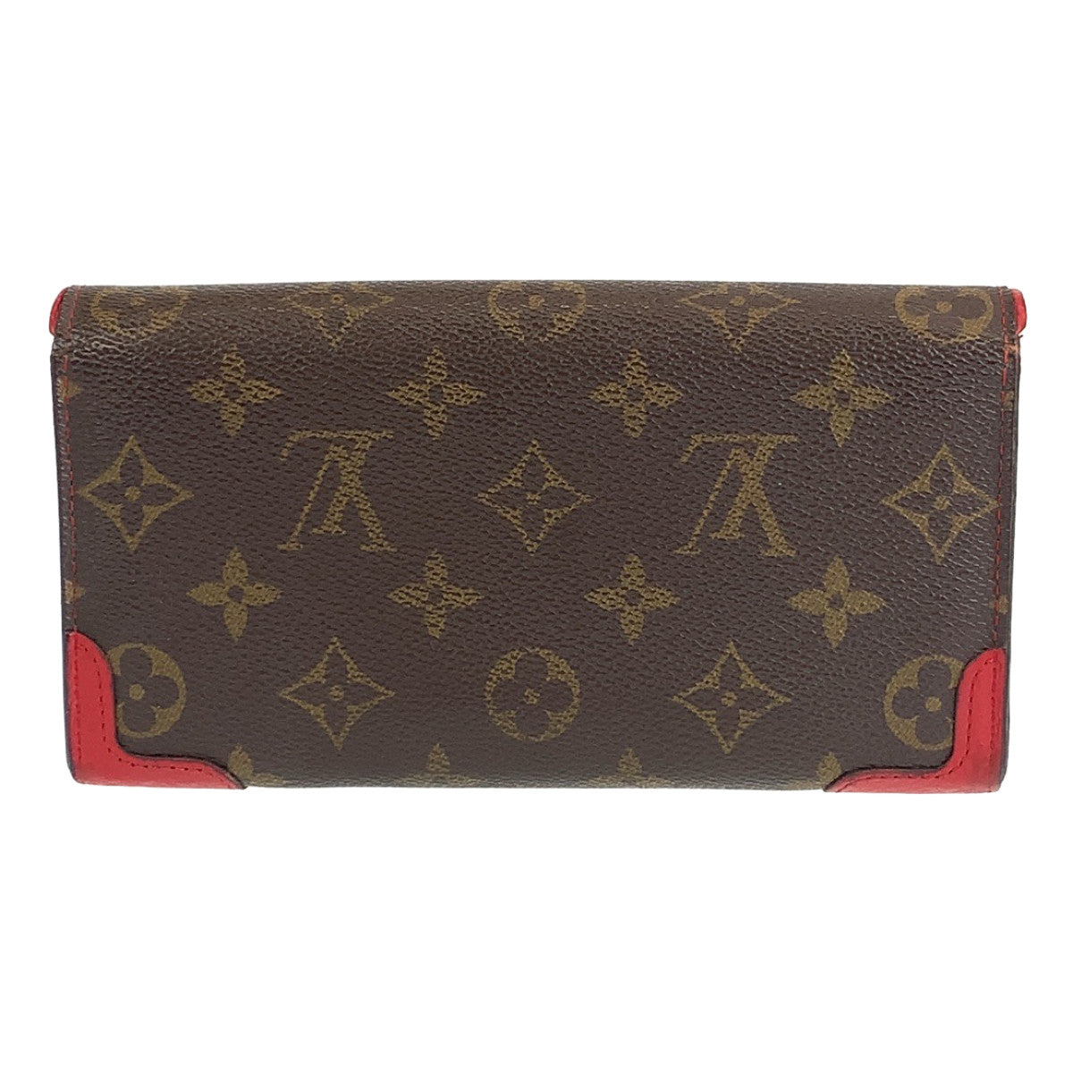B-049
LOUIS VUITTON ルイヴィトン モノグラム ポルトフォイユ サラ レティーロ スリーズ ブラウン 茶 レッド 赤 レザー M61184 長財布 札入れ  レディース