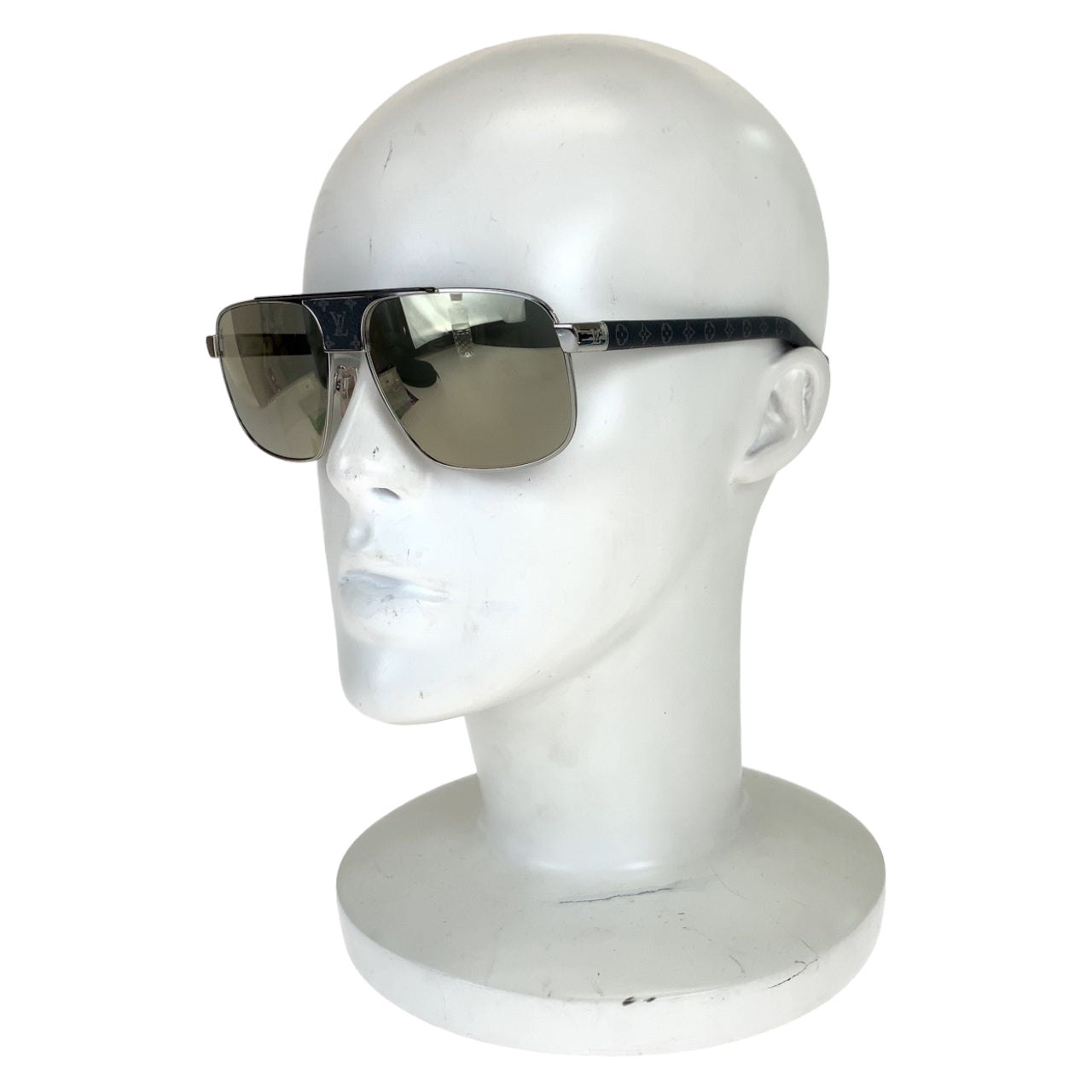 B-125
LOUIS VUITTON ルイヴィトン モノグラム エクリプス パシフィック ブラック 黒 シルバー 銀 PVC / メタル Z2339E サングラス 度なし ミラーレンズ  メンズ