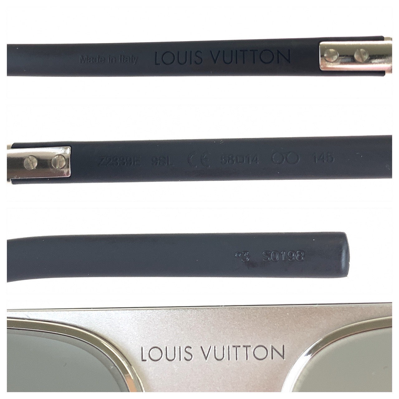 B-125
LOUIS VUITTON ルイヴィトン モノグラム エクリプス パシフィック ブラック 黒 シルバー 銀 PVC / メタル Z2339E サングラス 度なし ミラーレンズ  メンズ