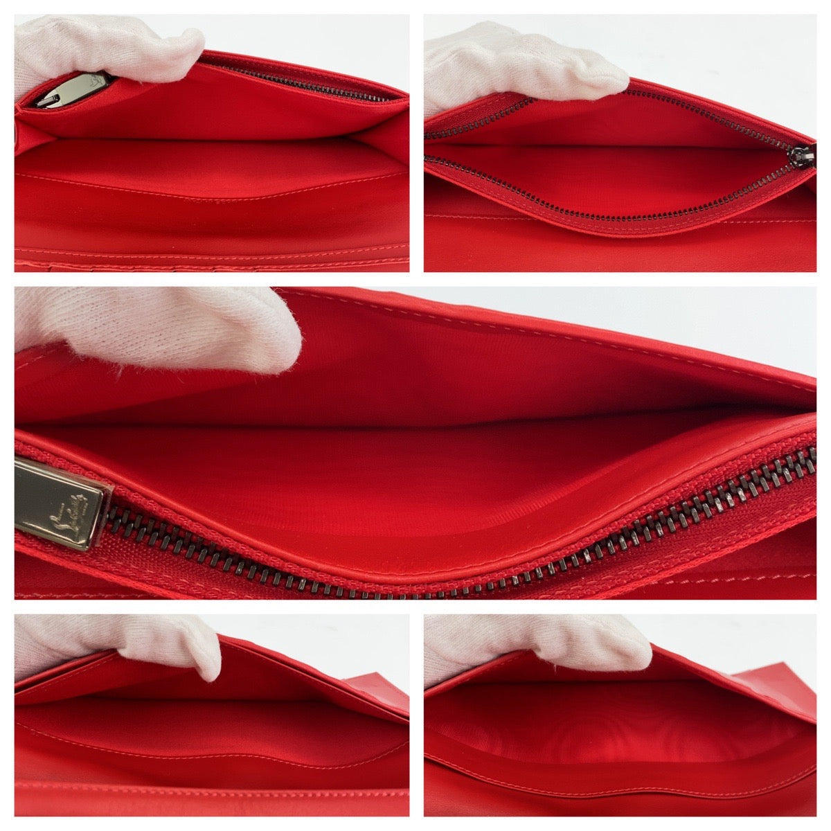C-115
Christian Louboutin クリスチャンルブタン NAXOS ブラック 黒 レザー 二つ折り長財布 札入れ  メンズ
