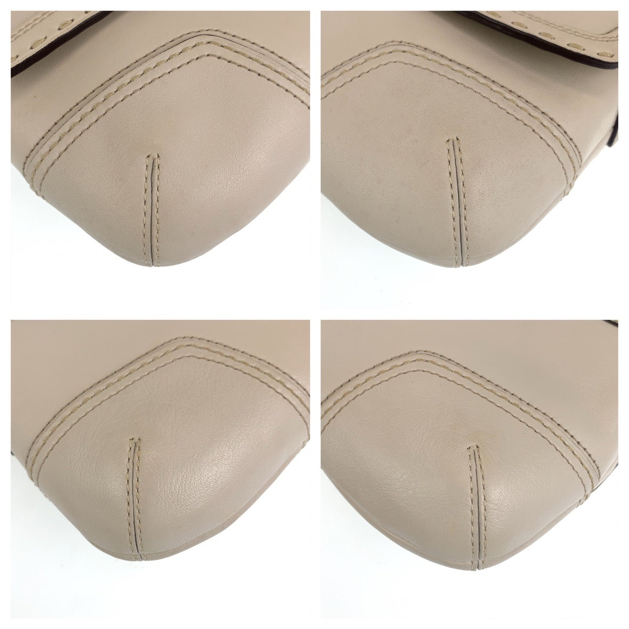 COACH コーチ ベージュ 薄茶色 アイボリー ゴールド金具 レザー ハンドバッグ ワンショルダーバッグ  レディース