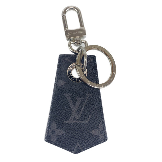 B-147
LOUIS VUITTON ルイヴィトン モノグラム エクリプス キーホルダー アンシャッぺ ブラック 黒 グレー レザー / PVC MP1795 キーホルダー キーリング キーチャーム  メンズ