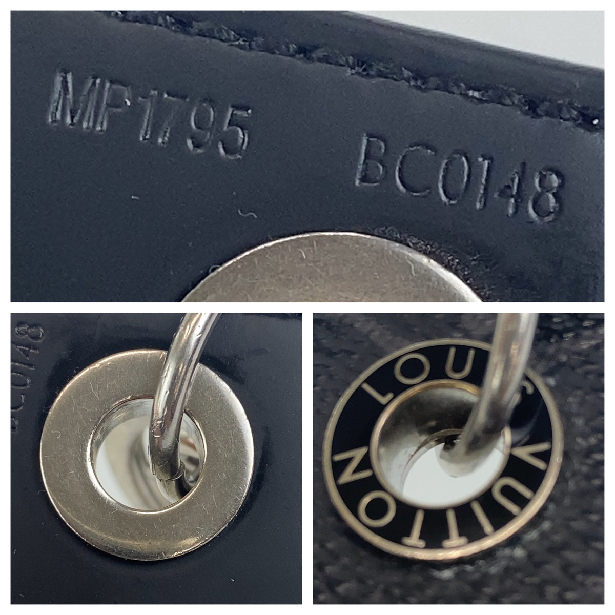 B-147
LOUIS VUITTON ルイヴィトン モノグラム エクリプス キーホルダー アンシャッぺ ブラック 黒 グレー レザー / PVC MP1795 キーホルダー キーリング キーチャーム  メンズ