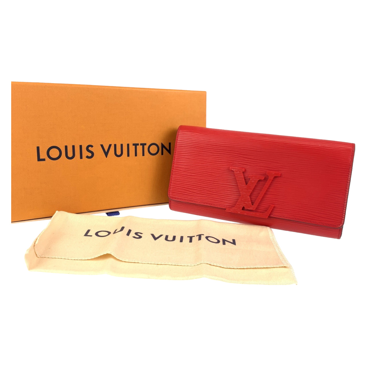 C-014
LOUIS VUITTON ルイヴィトン エピ ポルトフォイユ ルイーズ レッド 赤 シルバー金具 エピレザー M60766 長財布 札入れ  レディース