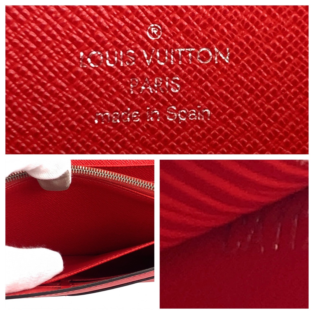 C-014
LOUIS VUITTON ルイヴィトン エピ ポルトフォイユ ルイーズ レッド 赤 シルバー金具 エピレザー M60766 長財布 札入れ  レディース