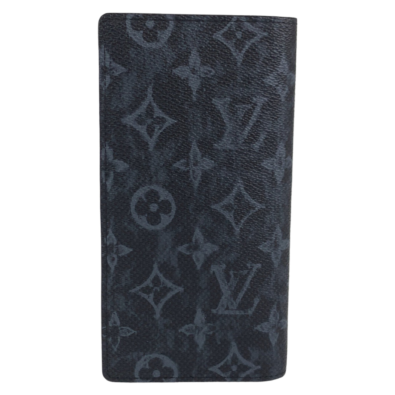 C-015
 LOUIS VUITTON Louis Vuitton Monogram Pastel Portefeuille Plaza Black Grey Silver Hardware Monogram Canvas M80019 Long Wallet Billfold Men's
