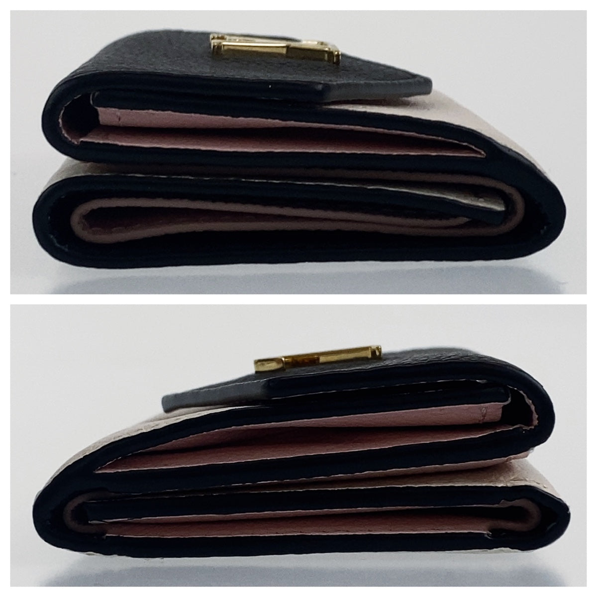 B-126
LOUIS VUITTON ルイヴィトン ポルトフォイユ ロックミニ ノワール クレーム ローズ カーフ M80984 折れ財布 コンパクトウォレット  レディース