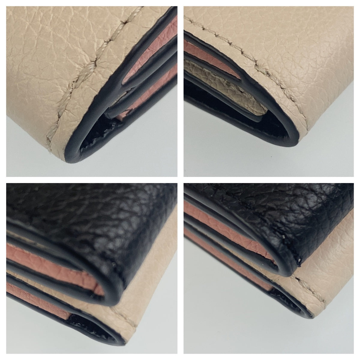 B-126
LOUIS VUITTON ルイヴィトン ポルトフォイユ ロックミニ ノワール クレーム ローズ カーフ M80984 折れ財布 コンパクトウォレット  レディース