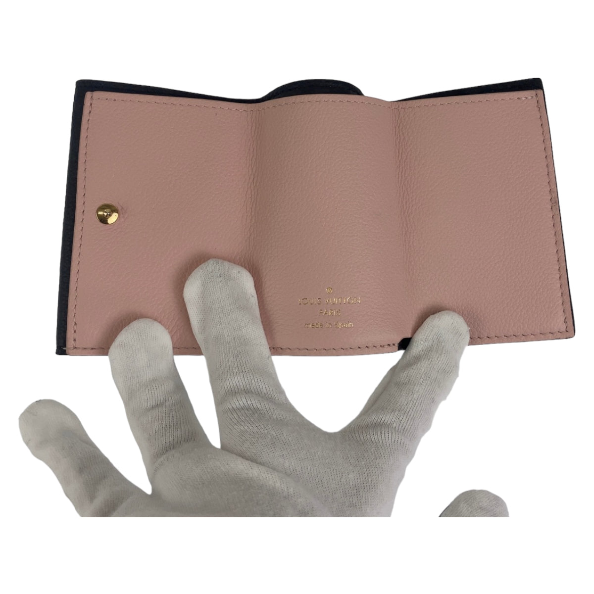 B-126
LOUIS VUITTON ルイヴィトン ポルトフォイユ ロックミニ ノワール クレーム ローズ カーフ M80984 折れ財布 コンパクトウォレット  レディース
