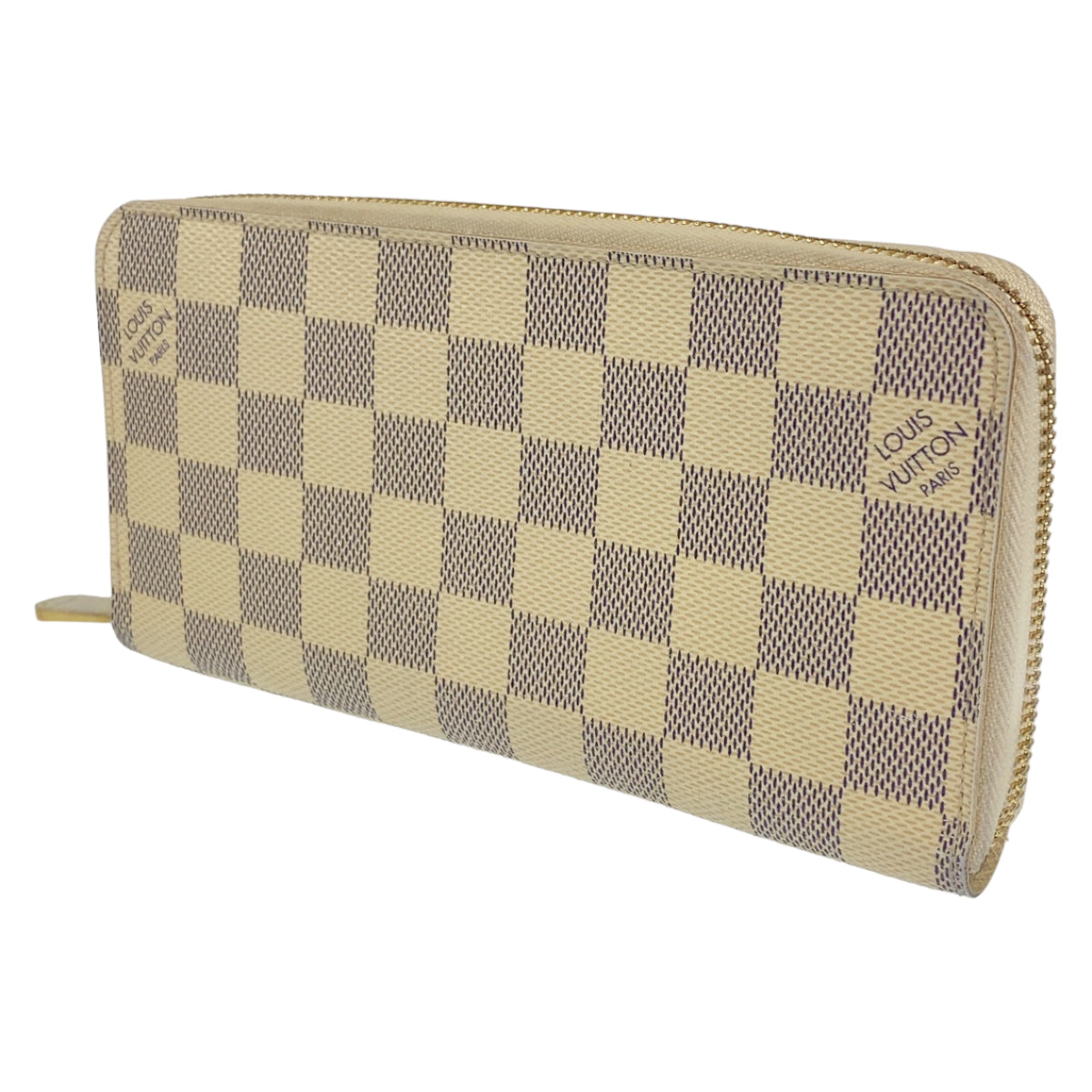 H-0125
LOUIS VUITTON ルイヴィトン ダミエ アズール ジッピーウォレット ホワイト 白 グレー PVC N60019 ラウンドファスナー 長財布  レディース