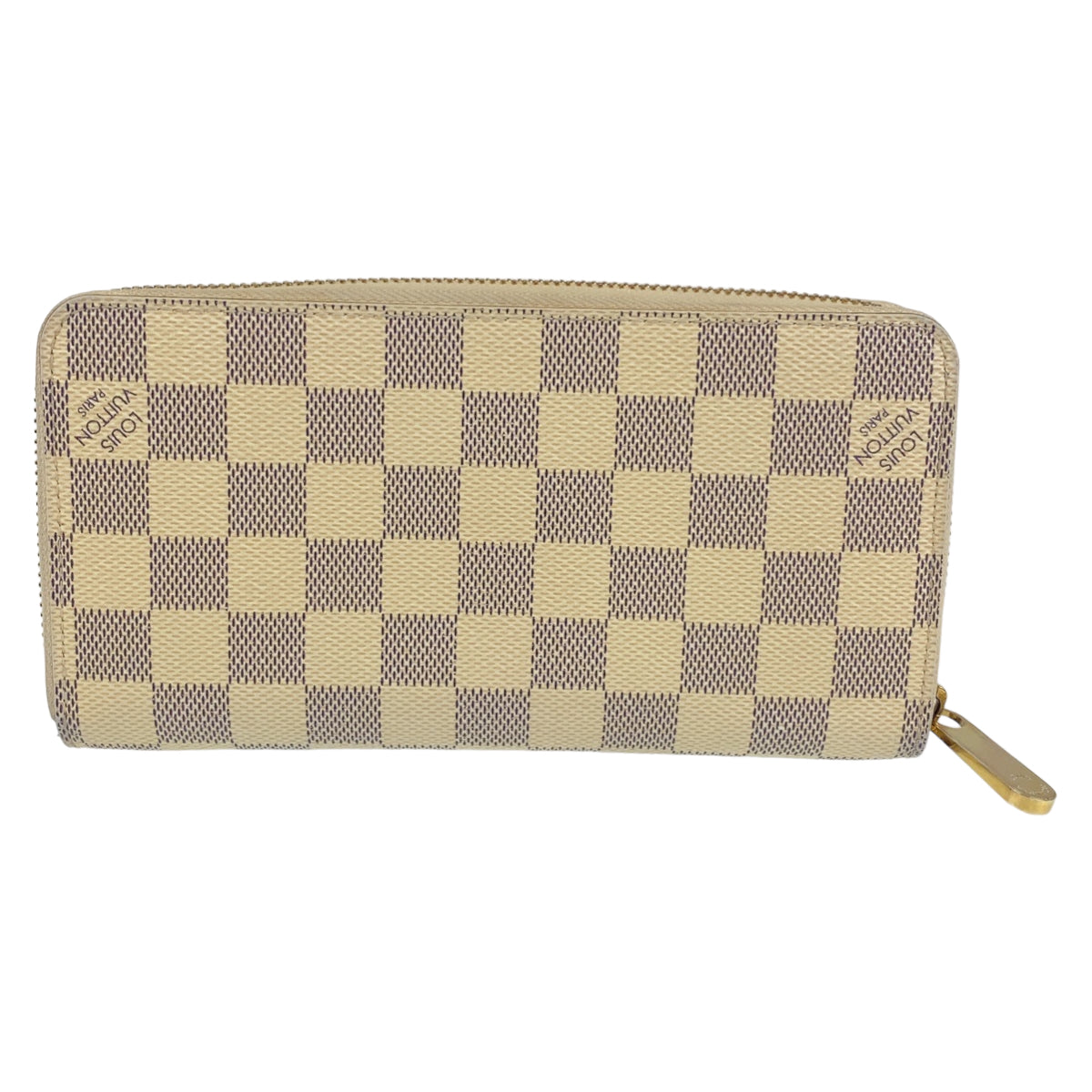 H-0125
LOUIS VUITTON ルイヴィトン ダミエ アズール ジッピーウォレット ホワイト 白 グレー PVC N60019 ラウンドファスナー 長財布  レディース