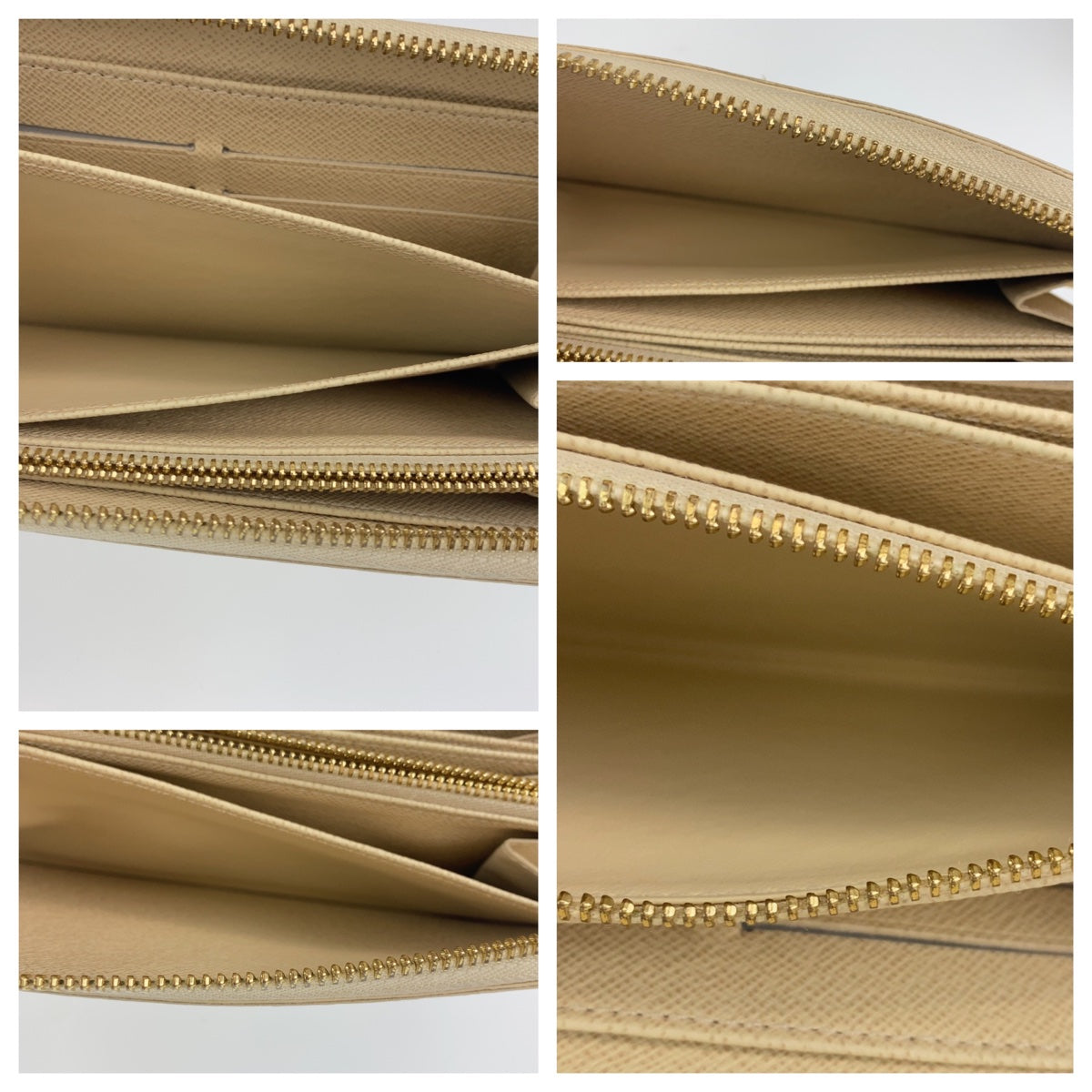 H-0125
LOUIS VUITTON ルイヴィトン ダミエ アズール ジッピーウォレット ホワイト 白 グレー PVC N60019 ラウンドファスナー 長財布  レディース