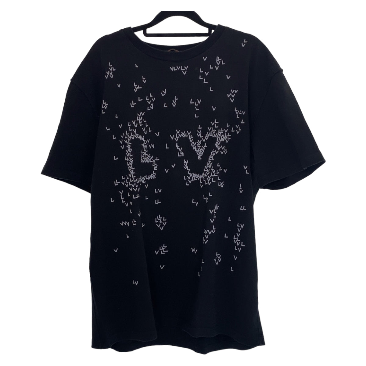 B-108
LOUIS VUITTON ルイヴィトン スプレッドエンブロイダリー ブラック 黒 ホワイト 白 コットン 1AA53Z 半袖 Ｔシャツ カットソー  メンズ