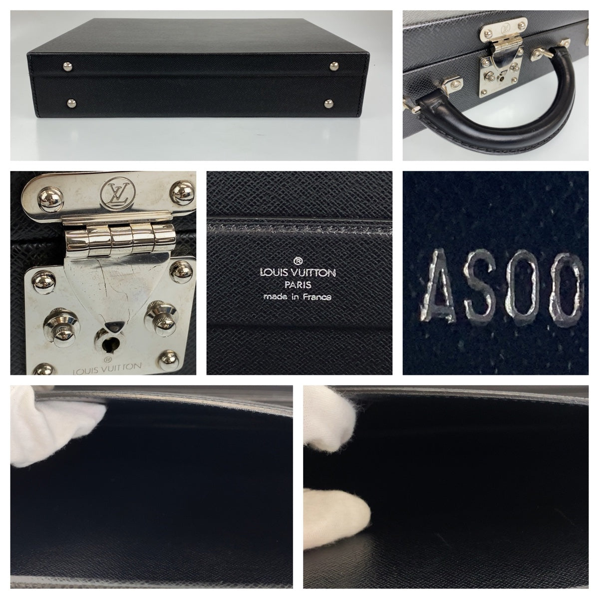 H-0153
LOUIS VUITTON ルイヴィトン タイガ ディプロマット ブラック 黒 シルバー金具 タイガ M30012 ビジネスバッグ ブリーフケース  メンズ