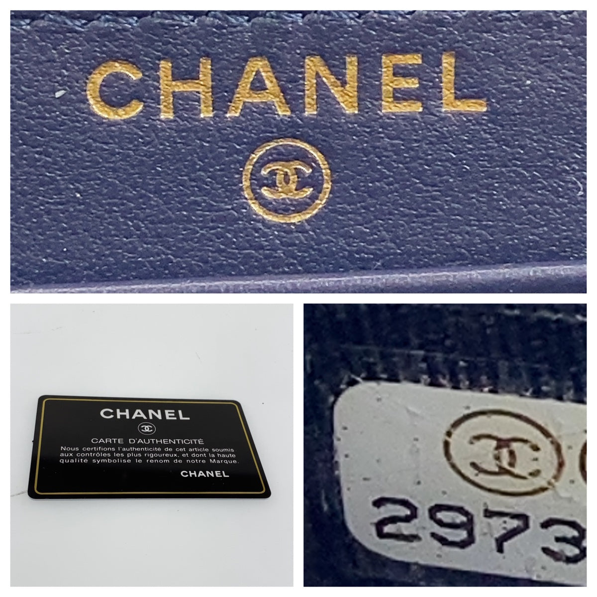 C-018
 CHANEL Deauville Navy Blue Gold Hardware Canvas Long Wallet Round Zipper Women's