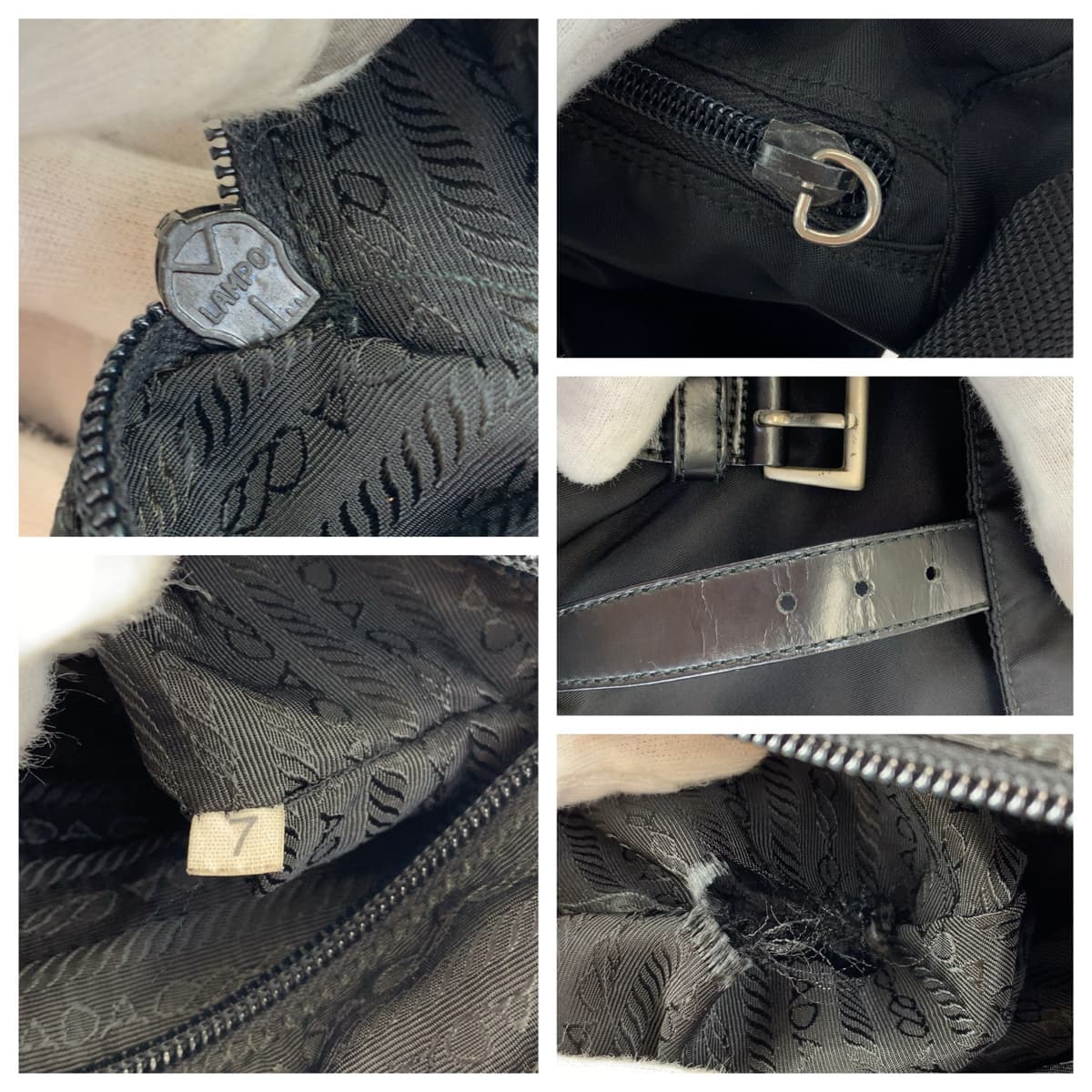 PRADA Tessuto black nylon shoulder bag for women