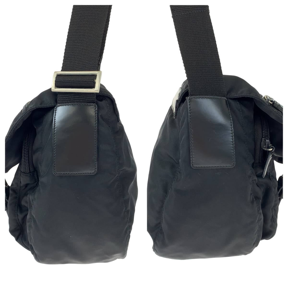 PRADA Tessuto black nylon shoulder bag for women