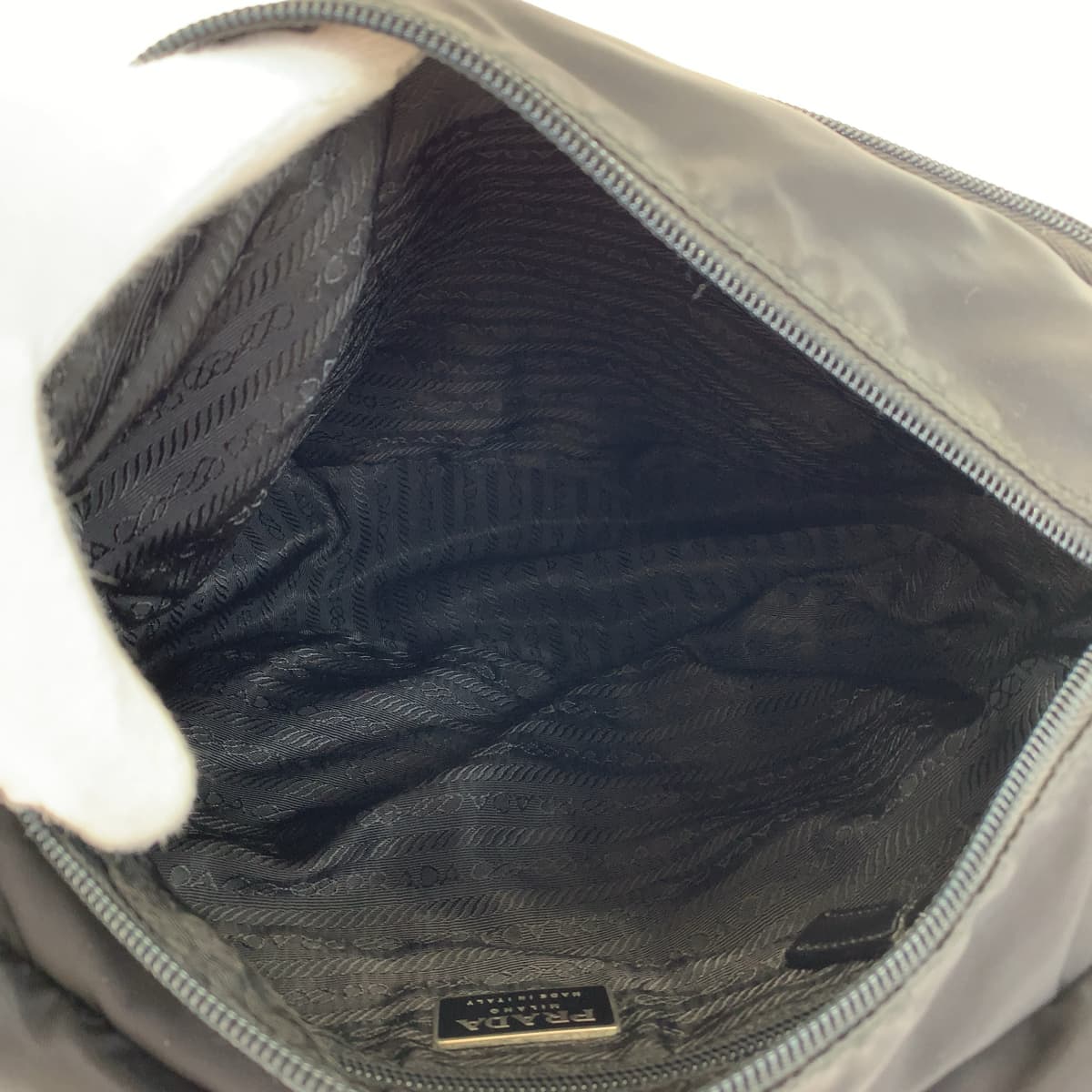 PRADA Tessuto black nylon shoulder bag for women